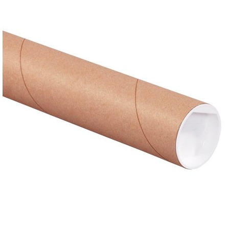 Bsc Preferred 2 x 30'' Kraft Tubes with Caps, 6PK P2030KRP6